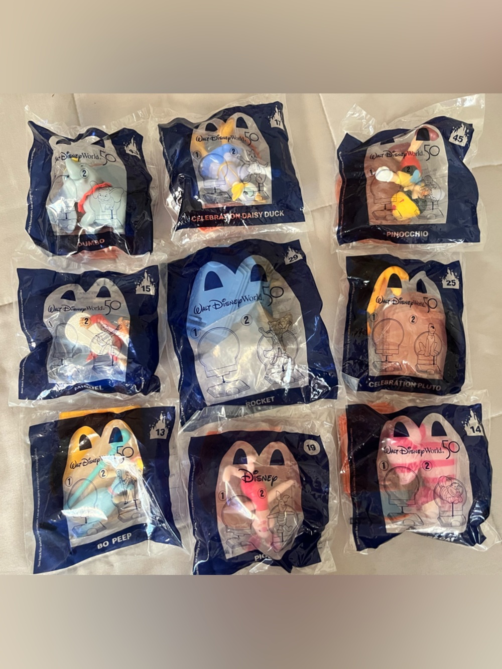 McDonald’s Disney World 50th Anniversary Happy Meal Toys Lot of 9